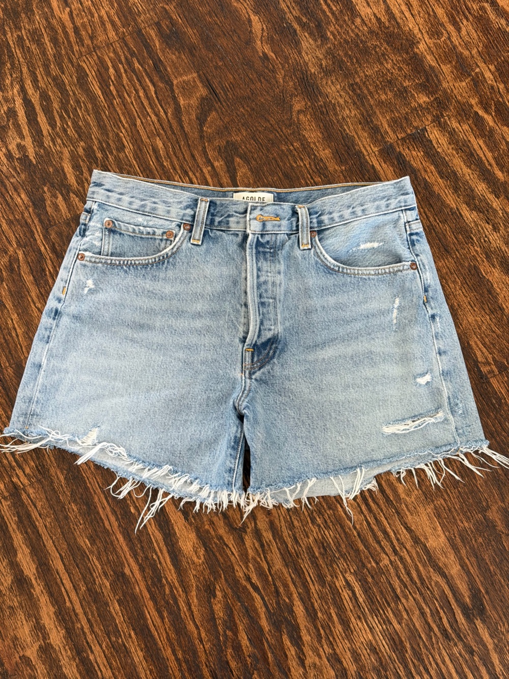 Agolde Parke Denim Shorts Size 28